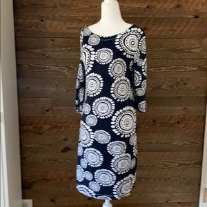 Navy blue and white dress by Hatley